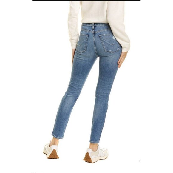 Hudson Womens Barbara High Rise‎ Distressed Blue Denim Super Skinny Jeans SZ 25 - Picture 11 of 11